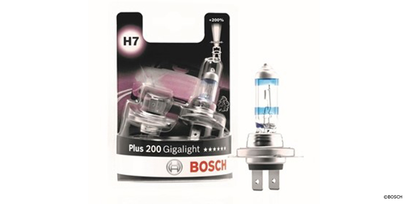 Entdecken Sie die revolutionäre Plus 200 Gigalight von Bosch: Bis zu 200% helleres Licht für maximale Sicherheit und Sicht bei Nacht.