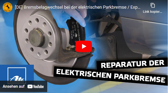 Changing the brake pads on the electric parking brake